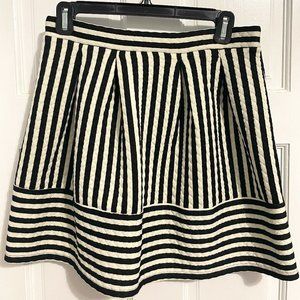 Black & White Striped Skirt - Size M